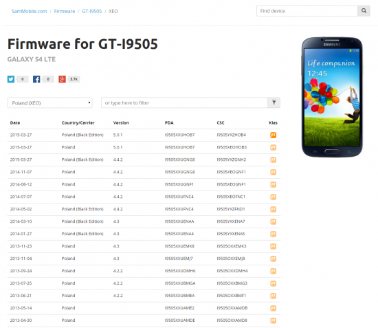  Page www.sammobile.com/firmwares contains sweat & # x119; & # x17C; ny official catalog software uk & # x142; adowego for device & # x105; money & # x144; Samsung. 