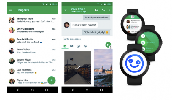  Hangouts 4.0 to Android and Android Wear 