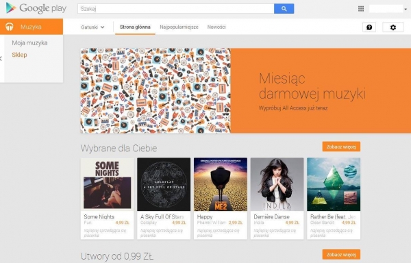 Google Play Muzyka dostępne w Polsce
